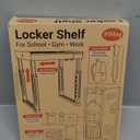 Piffny Locker Organizer Shelf， Adjustable Width and Height, Stackable, Ideal Locker Shelf for School, Office, Gym Lockers, or Even Kitchen Cabinets & Under Sink Organization (Blue)