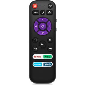 Replacement Voice Remote Control for RokuStick All smart TV TCL/Hisense/Onn/Sharp/Element/Philips Roku Smart TVs, Except with Roku Smart TV (1/2/3/4(HD/LT/XS/XD), Smart TVs 3rd Gen N0t for Samsung-TVs
