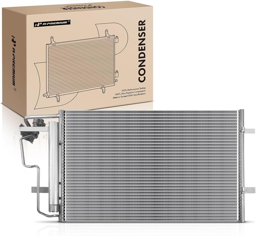 A-Premium Air Conditioning A/C Condenser Compatible with 2010 2011 2012 2013 Mazda 3 2.0L 2.5L, Fit Sedan Only