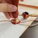 PATIKIL Alphabet Wax Seal Stamp Kit, 26 Letters A-Z Sealing Wax Stamp with 2pcs Wooden Handles, Gift Box Letter Initial Brass Head Vintage