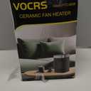 mall Portable Space Heater for Indoor Use - VOCRS 1500W PTC Electric Heater with Thermostat, Remote Control, 12H Timer, Eco and Fan Mode, Rapid and Safe Heating for Bedroom, Office