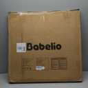 Babelio 31.5-55" No Bottom Bar Baby Gate Extra Wide, 2-in-1 Auto Close Dog Gate for The House, Stairs and Doorways, with Large Walk Thru Door, White