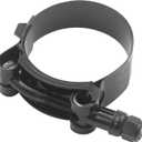 ISPINNER 2 Pack 4 Inch Stainless Steel T-Bolt Hose Clamps, Clamp Range 108-116mm for 4" Hose ID (Black)