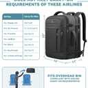 AREYTECO Travel Backpack, Expandable Large Carry On Backpack for Men Women 17.3 Inch (20''x13''x10'')