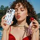 for iPhone 13 Case, Elegant Blue Floral Scatter Pattern with Lilies & Tulips, Military-Grade Drop Protection, Serene TPU Protective Cover with Camera Protection for Women Girls