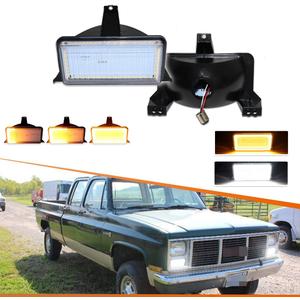 ADIIL Clear Lens Front Turn Signal Lights front Bumper Parking Lamps For 1983-87 Chevrolet GMC Pickup Truck