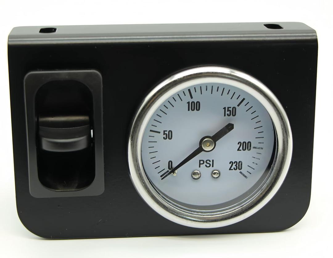 Air-Rite In-Cab Single Air Gauge Control Kit With Paddle Switch for Suspension Springs and Ride