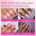 2 x Super Strong 10g Nail Glue for Press Ons with 10ml Remover, No Uv Light Needed Semi Solid Quick Dry Brush in Nail Glue for Fake Nails Acrylic Nails Long Lasting for Beginners DIY Home