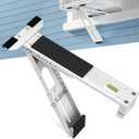 Heavy Duty Window Air Conditioner Support Bracket: Up to 165 lbs Support for 5000-12000 BTU Units, Upgraded Anti-Slip Design with Level, Drill-Required for Apartments/Houses, 1 Pack