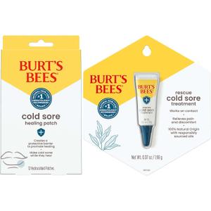 Burt's Bees Cold Sore Treatment Bundle with Burts Bees Healing Patches and Burts Bees Cold Sore Treatment with Rhubarb and Sage, Protects, Heals and Relieves Symptoms