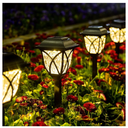 GIGALUMI Solar Lights Outdoor Waterproof, 5 Pack LED Solar Garden Lights, Outdoor Decorations, Garden Decor for Yard, Patio, Landscape, Planter, Walkway (Warm White)