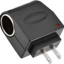 Universal AC to DC Car Cigarette Lighter Socket Adapter Converter, DC 12V 500mA Vehicle Power Inverters, Power Supply Transformer Wall Plug for Car Electronics