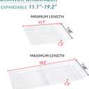 Oubonun Expandable Drawer Organizer 11.1 to 19.2 Width, Shallow Cosmetic Organizer 1.3 Height, 4 Packs, Clear Plastic Storage Trays for Dressing Table,Bathroom