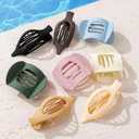 8 Pack Flat Hair Clips for Women, Matte Flat Claw Clips for Thick & Thin Hair No-Slip Strong Hold Hair Barrettes, French Duckbill Styling Accessories for Women