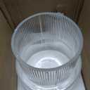 Ribbed Glass Vase, Flower Vase, Fluted Clear Vases for Flowers, Modern Vases for Living Room, Dining Table, Entryway, Shelf, Wedding, Office, Coffee Table, Birthday, 7.5 Inches