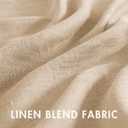 MIULEE Cafe Curtains - 36 Inch Semi Sheer Light Filtering Half Window Curtains, Rod Pocket Tier Curtains 2 Panels W26XL36, Camel Beige