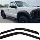 in-Channel Style Smoke Window Sun Rain Visors Guard Shade Compatible with Ford F-250 F-350 Super Duty Regular Cab 1999-2016