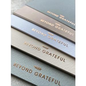 RUN2PRINT 36 Pack Dusty Blue Elegant Foiled Thank You Cards with Envelopes and 36 Peel and Seal Stickers