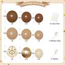 Brown Birthday Decorations, Brown Tan Beige Gold Foil Confetti Balloons Happy Birthday Banner Gold Butterfly Fringe Curtains Birthday Decorations for Women Girls