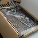 Finnhomy 3 Tier Heavy Duty Commercial Grade Utility Cart, Wire Rolling Cart with Handle Bar, Steel Service Cart with Wheels, Kitchen Carts on Wheels, Metal Cart Shelf Size 24" D x 36" W, NSF, Chrome