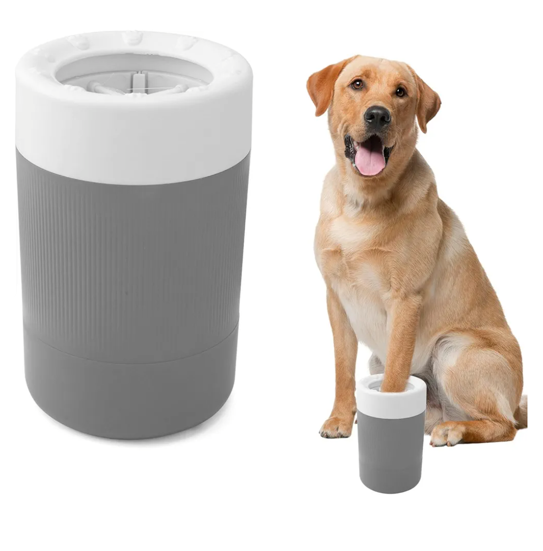 Pet Foot Washing Cup, Portable Pet Foot Washer with Soft Brush Muddy Dog Paw Cleaner for Dogs/Cats Feet Cleaning Tool(Gray)