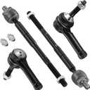 4PCS ES800222 EV800776 Inner and Front Outer Tie Rod End kit Compatible with Ford Flex 2009-2016,Compatible with FORD FLEX 2010-2012, Compatible with FORD TAURUS 2010-2017