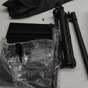 Projector Stand Tripod Adjustable, Laptop Height from 23.5 to 46.5 inches with Gooseneck Phone Holder, Floor for Office, Home, Stage, Studio, DJ Racks Holder Mount, 23.5inch-46.5inch (Black)