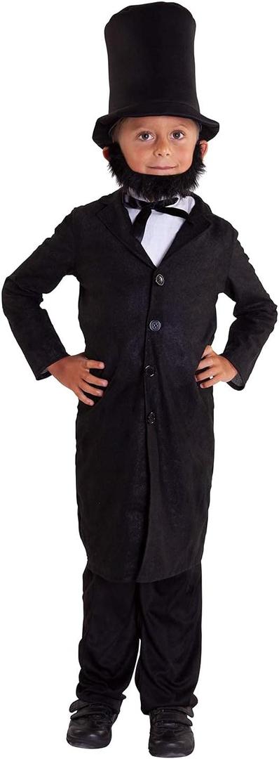 Morph Costumes Abraham Lincoln Costume For Kids - Presidents Day Halloween Outfit For Boys, Historical Dress Up (Small)