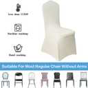 100 Pcs Beige Washable Removable Universal for Wedding Party Dining Banquet Polyester Spandex Stretch Slipcovers Chair Covers