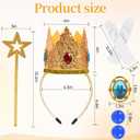 3 x 5PCS Princess Accessories, Princess Crown|Magic Wand|Brooch|Gloves|Earrings for Women