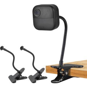 Flexible Clip Clamp Mount for Blink Outdoor 4 (4th Gen)/(3rd Gen)/Blink XT/XT2, Also for Blink Mini/Mini 2, Clip Holder with 7.8 inches Gooseneck Arm, Easy Installation Without Tools - 2Pack