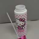 Hello Kitty Reusable Water Bottle - Bundle with Plastic Water Bottle with Spout for Home, School, Sports Plus Sticker, More