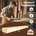 Fireplace Mantel Shelf, 72" Wooden Floating Shelf for Over Fireplace, Wall-Mounted Mantel Shelves, Decorative Mantels, Rustic Floating Mantels Shelves, Natural Wood