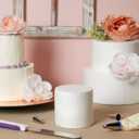 Bright Creations Fake Cake Dummy Set - 10.8 in Tall, 3-Tier Round White Foam - for Fake Birthday Cake & Artificial Wedding Displays - Foam Cylinders for Crafts