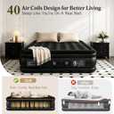 Queen Air Mattress with Built-in Pump 18in, Anti-Leak PVC Bonding