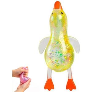 Cute Duck Squishy Sugar Stress Ball,Soft Duck Stress Relief Sugar Ball Toys and Moldable Slow Rise Relaxing Sensory Fidget Stress (Yellow)