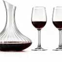 Wine Decanter Set with Aerator – Elegant Crystal Glass Decanter with 2 Red Wine Glasses, Premium Lead-Free Crystal – Perfect for Wine Lovers, Home Bar, Housewarming, Wedding Gift