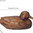Hymmah Wooden Texture Duck Home Decor Statue Rustic Home Decorations for Living Room, Boho Sculpture Resin Animal Collectible Figurines for Indoor Decor