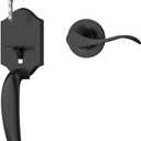 Goldenwarm Front Door Lock Set, Door Handle Exterior, Front Door Handle Set, Black Front Door Handle and Deadbolt Set, Exterior Door Lock Set