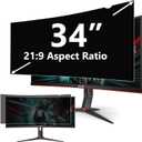 34 Inches Privacy Screen Filter for 21:9 Curved Ultrawide Monitor | Privacy Shield | Anti Glare & Anti-Blue Light | Eye Protection | Anti Spy | Computer Security Private Filter Protector