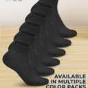 Pembrook Ankle Diabetic Socks for Women and Men - 6 Pairs | Low Cut Neuropathy Socks for Women | Smooth Toe Seams (Black)