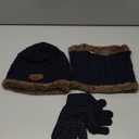 Kids Winter Hat Scarf Gloves Set, Warm Knit Beanie Cap Mitten Gloves Neck Scarves