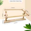 Rotated Table Embroidery Frame Stand - Adjustable Cross Stitch Scroll Frame, Beech Wood Quilting Frame Needlepoint Holder Stretch Bar for Stitching Sewing Craft