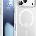 Newfuture Magnetic for iPhone 17 Pro Max Case [Compatible with Magsafe] [Military Grade Drop Protection] Translucent Matte Anti-Scratch Shockproof Protective Phone Cover 6.9 Inch, Frosted White