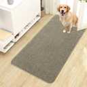 OLANLY Dog Door Mat for Muddy Paws 44x24, Absorbs Moisture and Dirt, Absorbent Non-Slip Washable Doormat, Quick Dry Chenille Mud Mat, Entry Indoor Entryway Carpet for Inside Floor, Warm Taupe