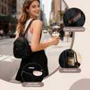 Mini Backpack Purse for Women - Nylon Fashion Anti-theft Lightweight mini backpack | Ladies Casual Daypack for Daily Use, Travel & Work, Black