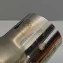 SVULK 2.5 Inch Stainless Steel Exhaust Tip, 2.5" Inlet to 3.5" Inch Outlet, 7.5"/190mm Long Polished Clamp on Exhaust Tailpipe Tip, Double Wall & Slant Cut Exhaust Finish Tailpipe with Clamp