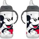 NUK Mickey Mouse Large Learner Cup 10oz 2pk BPA Free, Spill Proof Sippy Cup