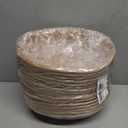 Yesland 16 Pack Plastic Oval Baskets, Food Storage & Fruit Basket, 8-3/4 x 6-1/4 x 2-3/4 Inches Basket Bin for Kitchen, Restaurant, Centerpiece Display (Brown)