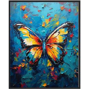 10 x Butterfly Poster Art Print, Animal Painting Wall Art Abstract Artwork, Colorful Wildlife Prints Decor for Bedroom Bathroom Living Room 62 (Butterfly, 8 x 10 inches, Unframed)
